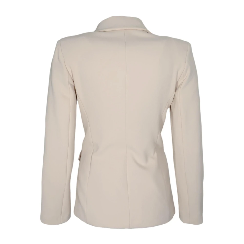 Kaos Stretch Crepe Jas Ivoor Beige Dames