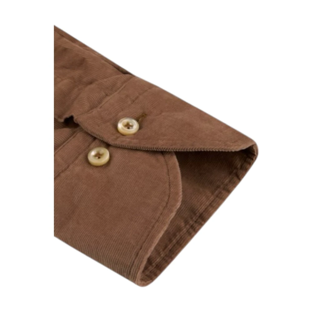 Stenströms Slim Fit Corduroy Overhemd Brown Heren