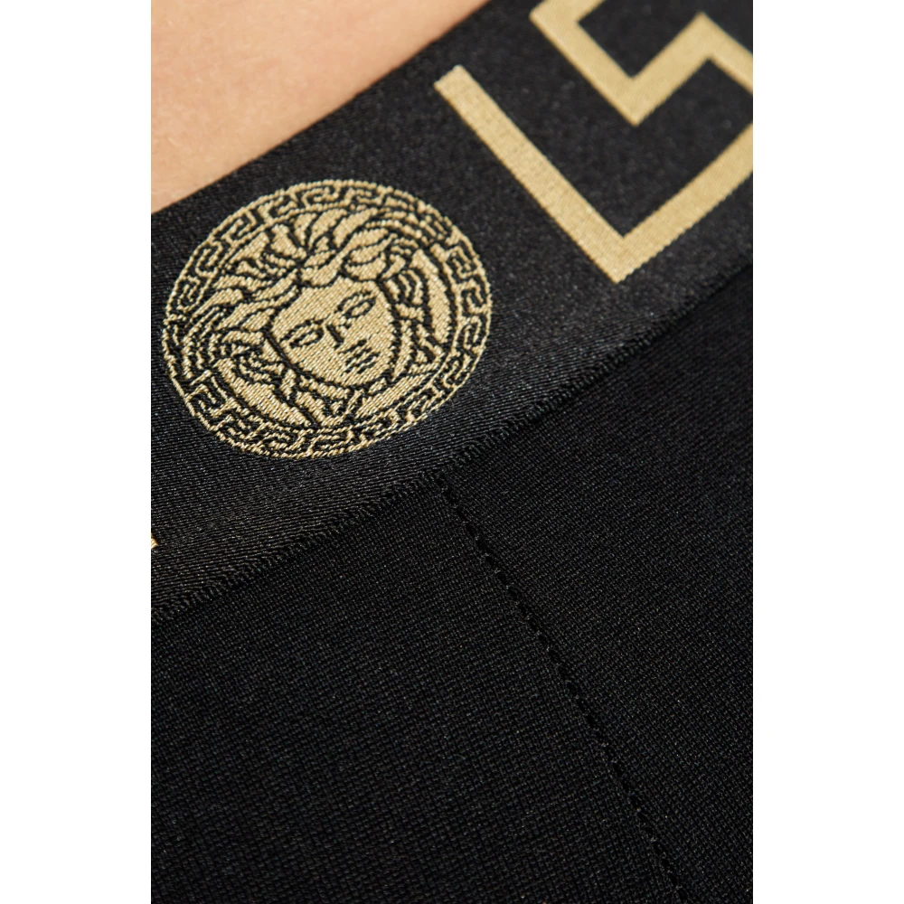 Versace Leggings met logo Black Dames