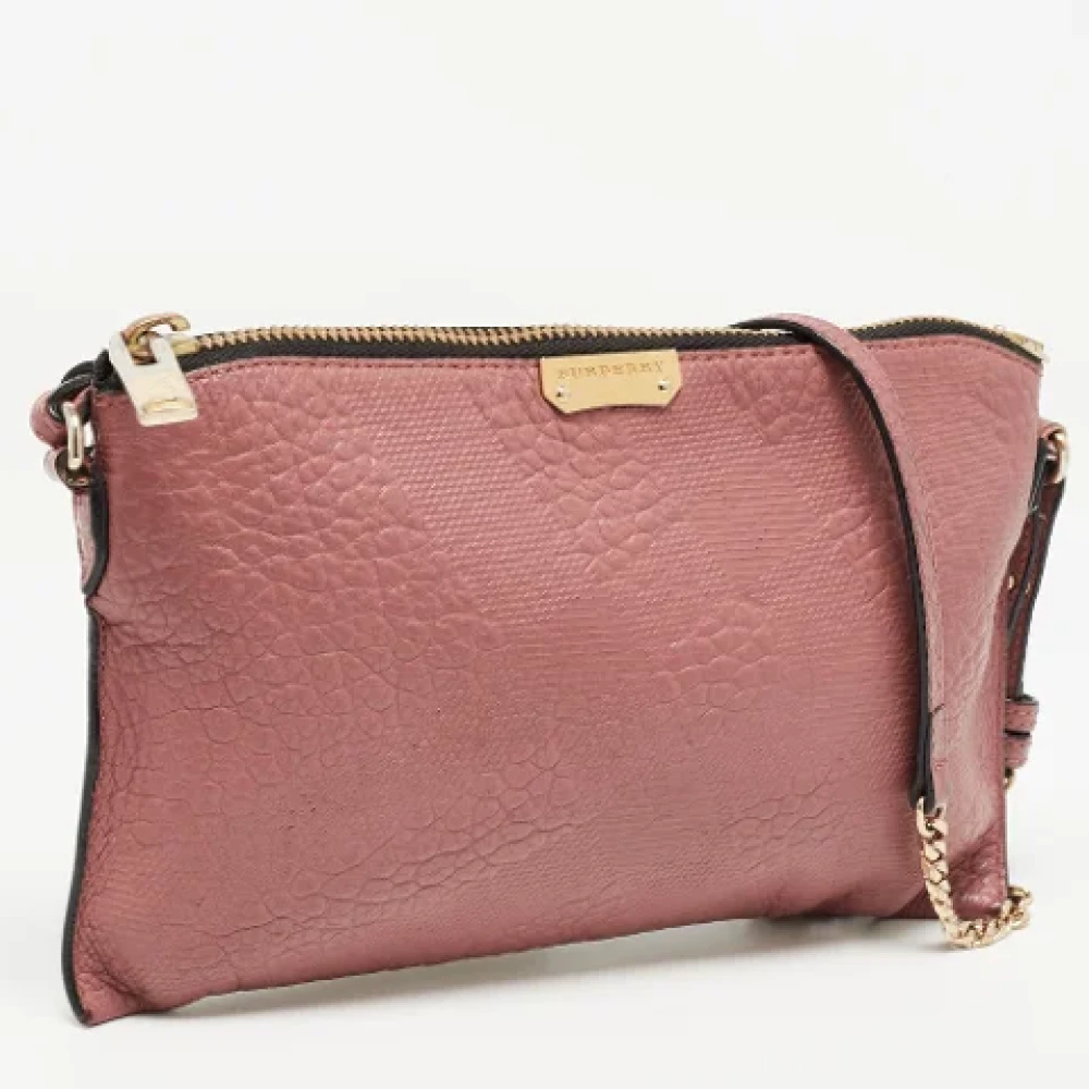 Burberry Vintage Pre-owned Leather crossbody-bags Pink Dames