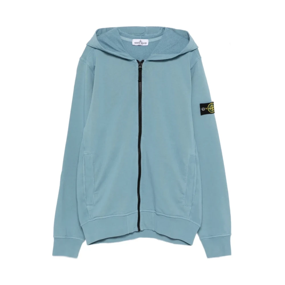Stone Island Boys Blue Kids Sweatshirts, 4 Y, Zip Sweatshirt