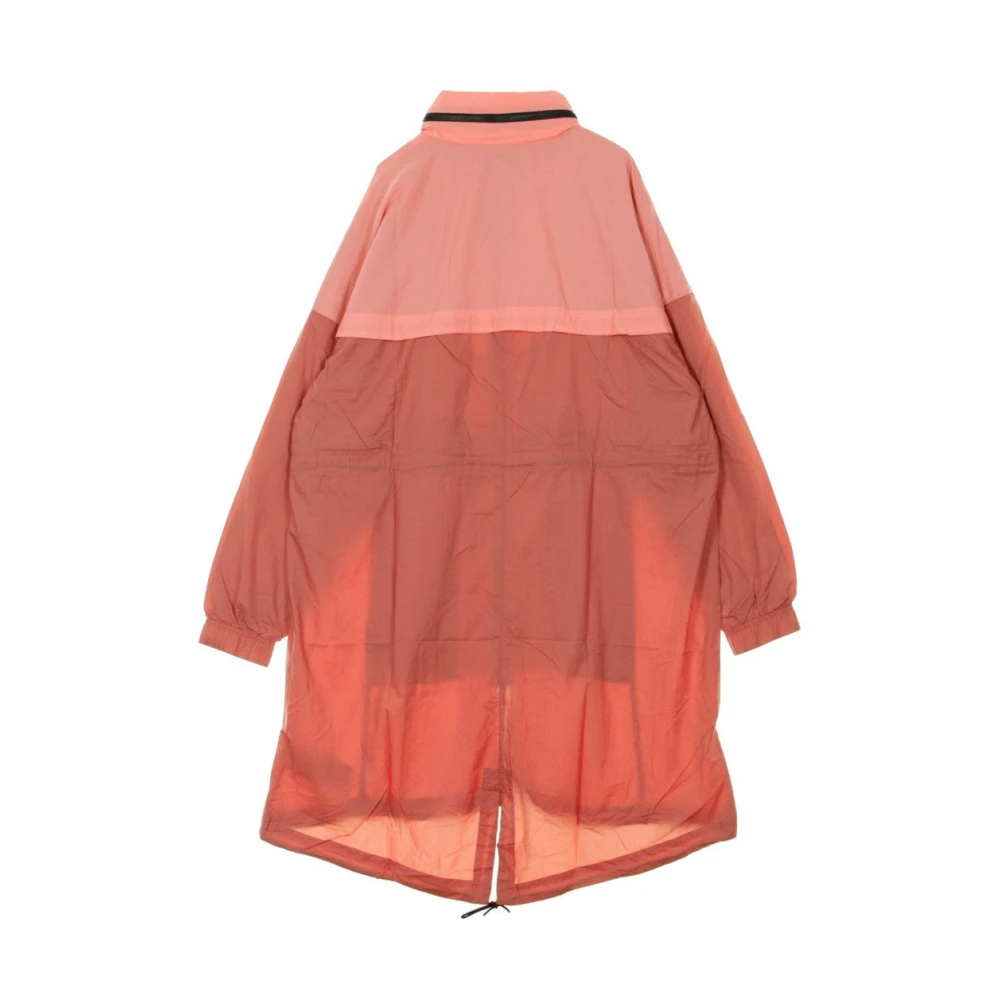 Nike Windrunner Trench Jacket in Redwood Sunblush Black Red Dames