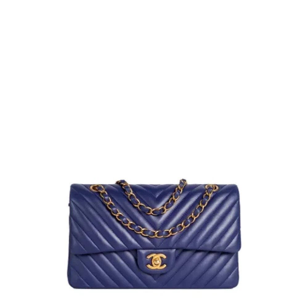 Chanel Vintage Pre-owned Leather chanel-bags Purple Dames