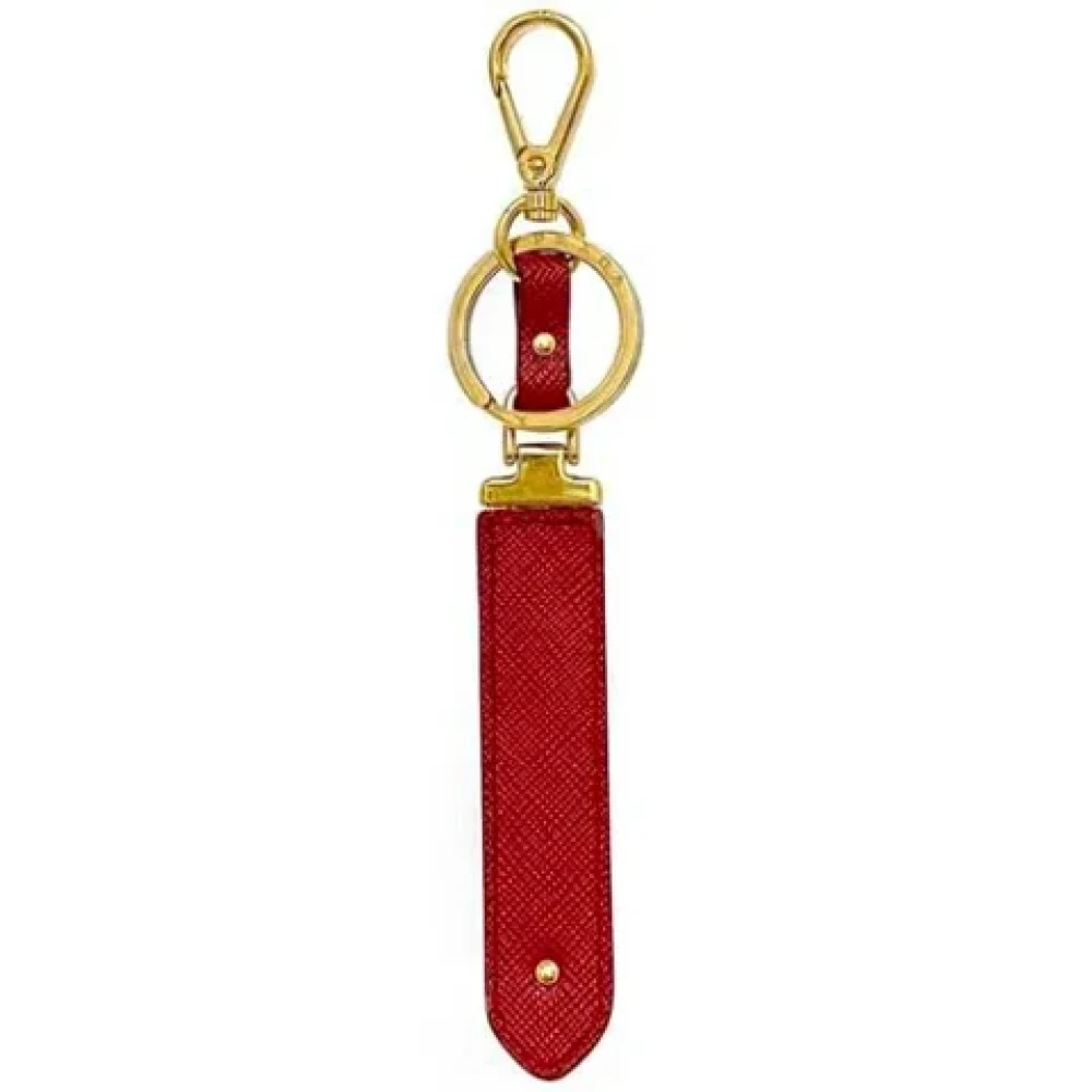 Prada Vintage Pre-owned Leather key-holders Red Dames