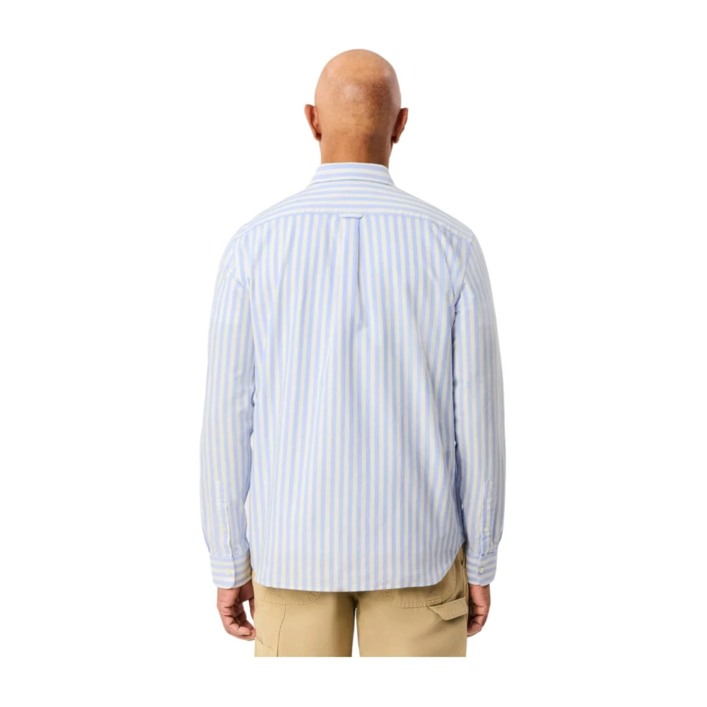 Lacoste Gestreept overhemd met lange mouwen Blue Heren