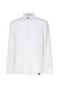polo-blanc-melange-coton-lin