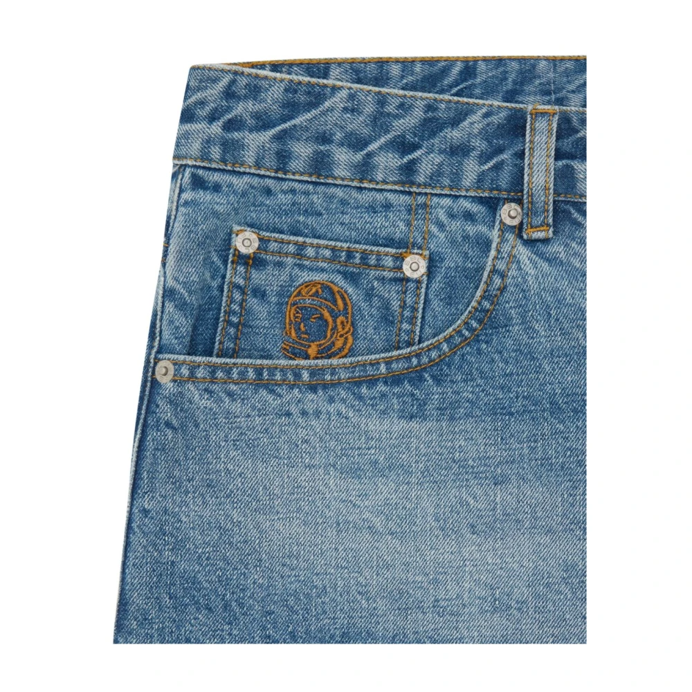 Billionaire Blauwe Indigo Shorts met Geborduurd Logo Blue Heren