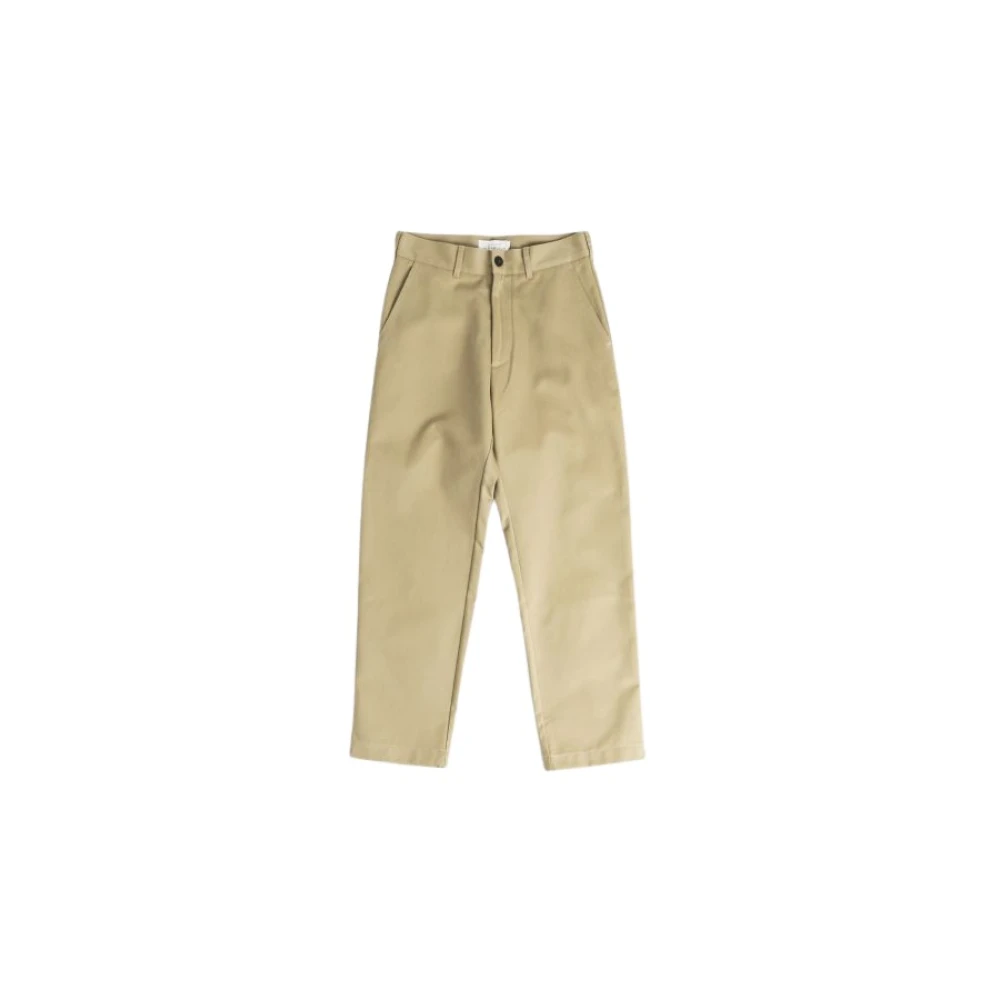 Studio Nicholson Beige Katoenen Straight-Leg Broek Beige Heren