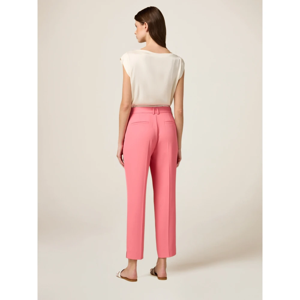 Oltre Slim Fit Tube Pants Pink Dames