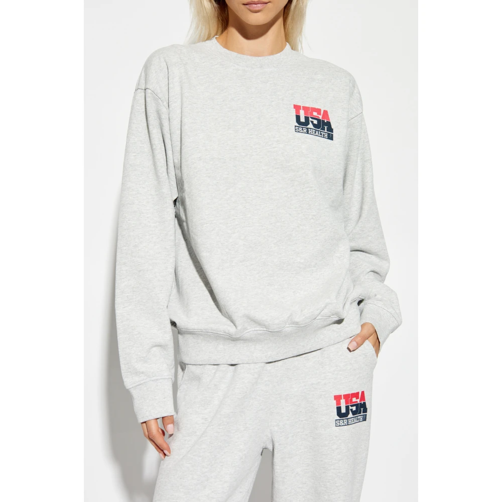 Sporty & Rich Katoenen sweatshirt Gray Unisex