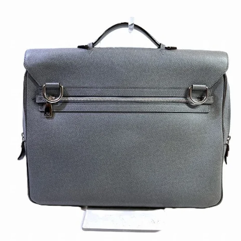 Louis Vuitton Vintage Pre-owned Leather briefcases Gray Heren