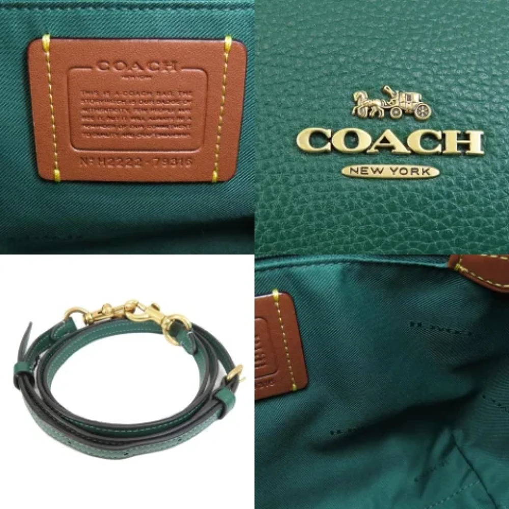 Coach Pre-owned Leather handbags Green Dames
