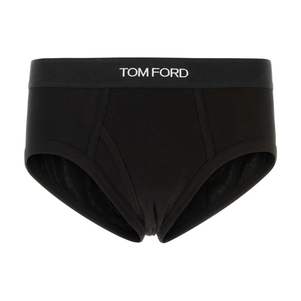 Tom Ford Twee-Tinten Katoenen Slip Set Black Heren