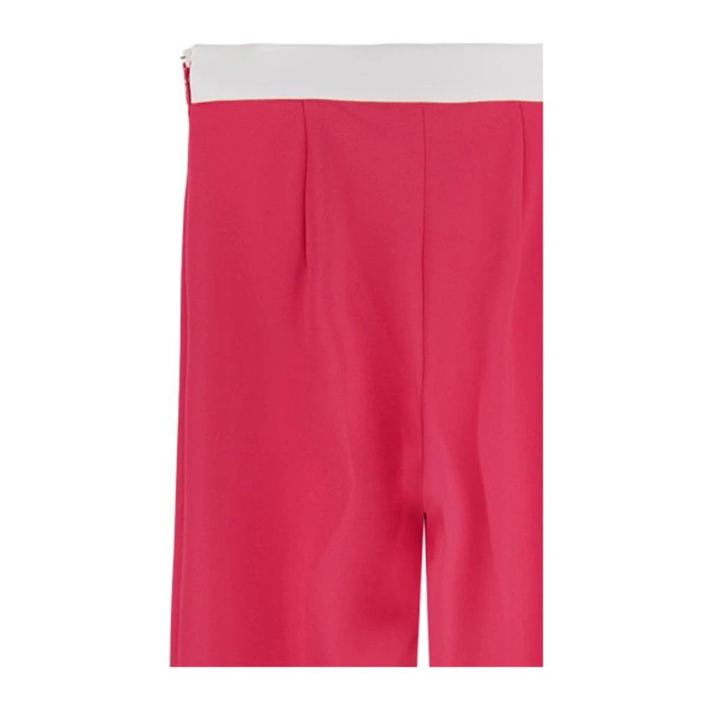 Elisabetta Franchi Palazzo Broek met Rits en Haak Pink Dames