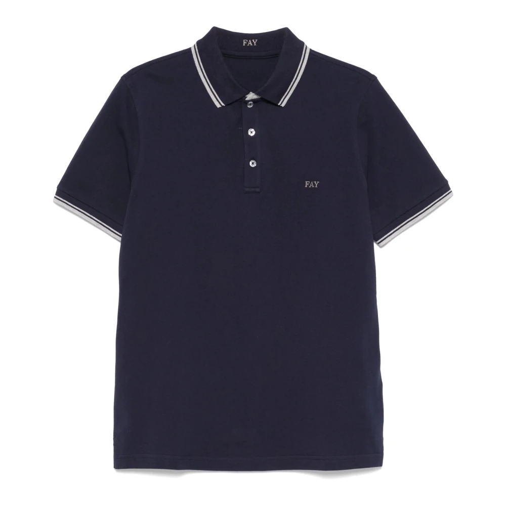 Fay - Tops > Polo Shirts - Blue - Fay - Modalova