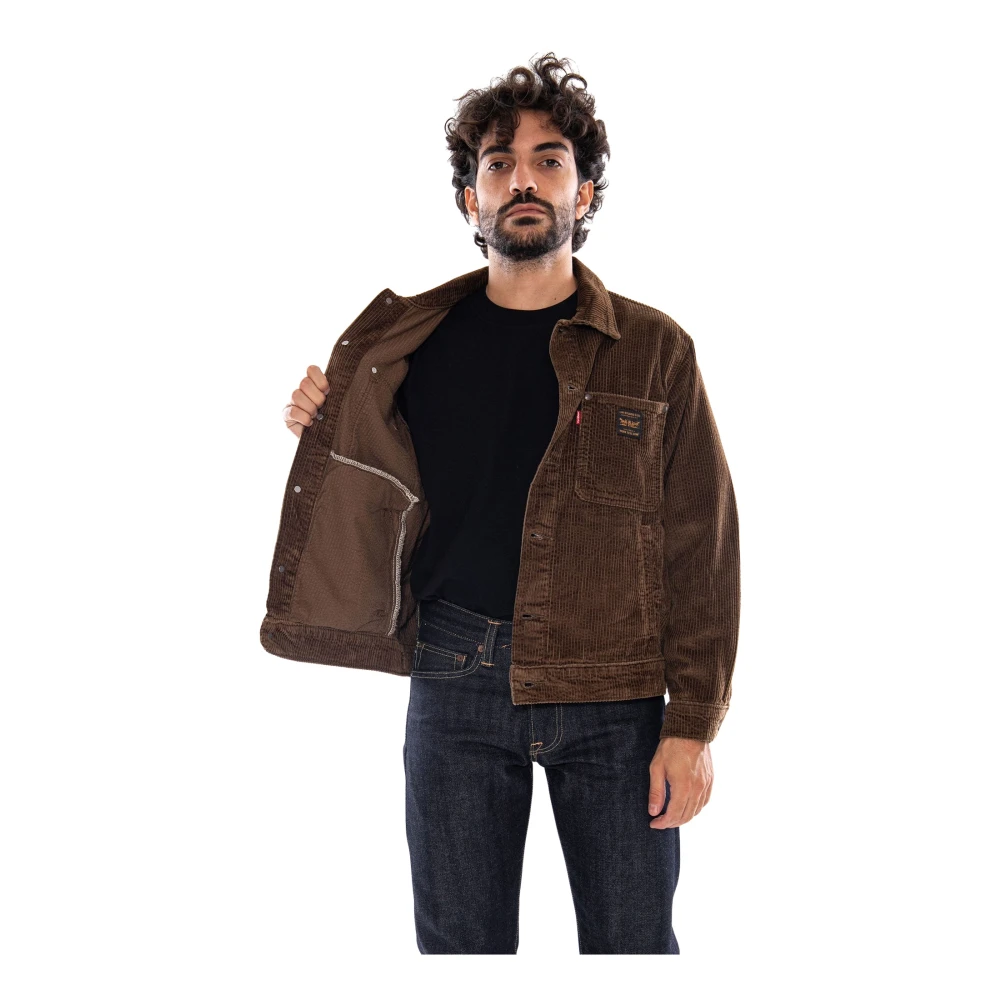 Levi's Sunrise Trucker Jacket - Male - Light Jackets - Brown - L - Jackets