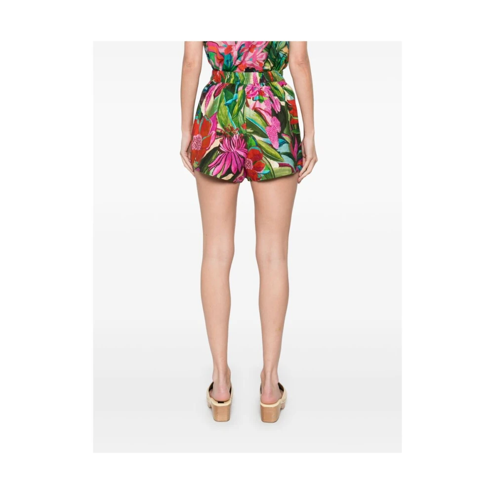 Farm Rio Roze Elastische Taille Shorts Multicolor Dames