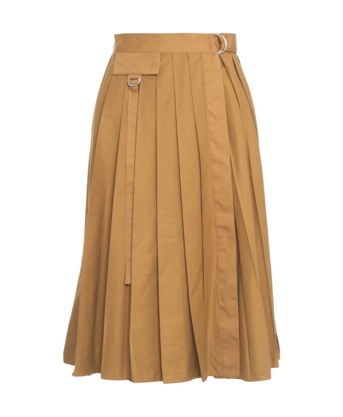 pleated-brown-skirt-elegant-style