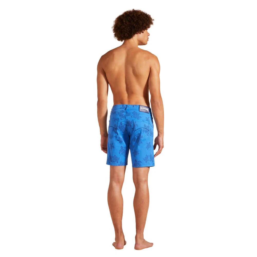 Vilebrequin Heren Bermuda Shorts met Schildpad Print Blue Heren