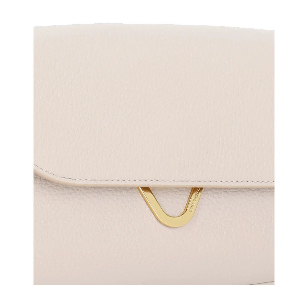 Coccinelle Roze Leren Schoudertas met Ketting Pink Dames