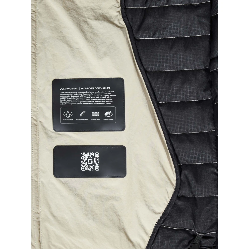 JG1 Beige Gewatteerde Waterdichte Mouwloze Jas Beige Heren