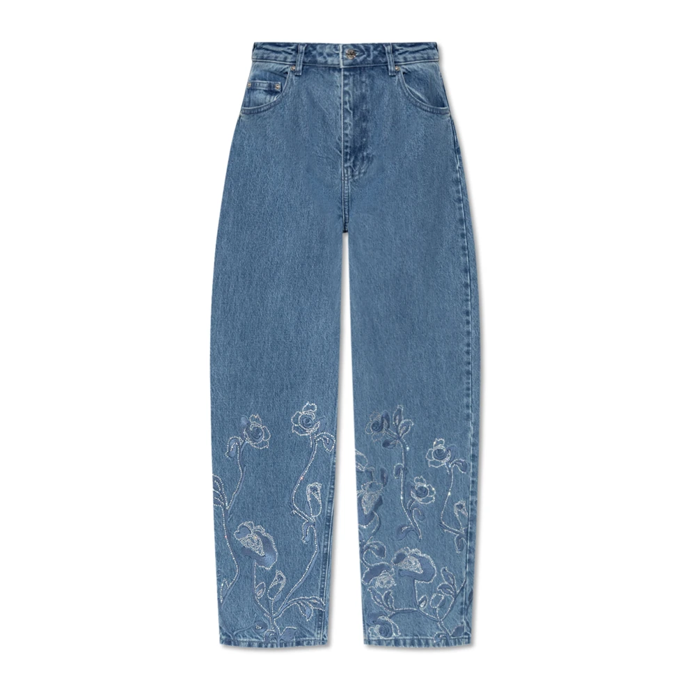 Rotate Birger Christensen Jeans met glinsterende pailletten Blue Dames