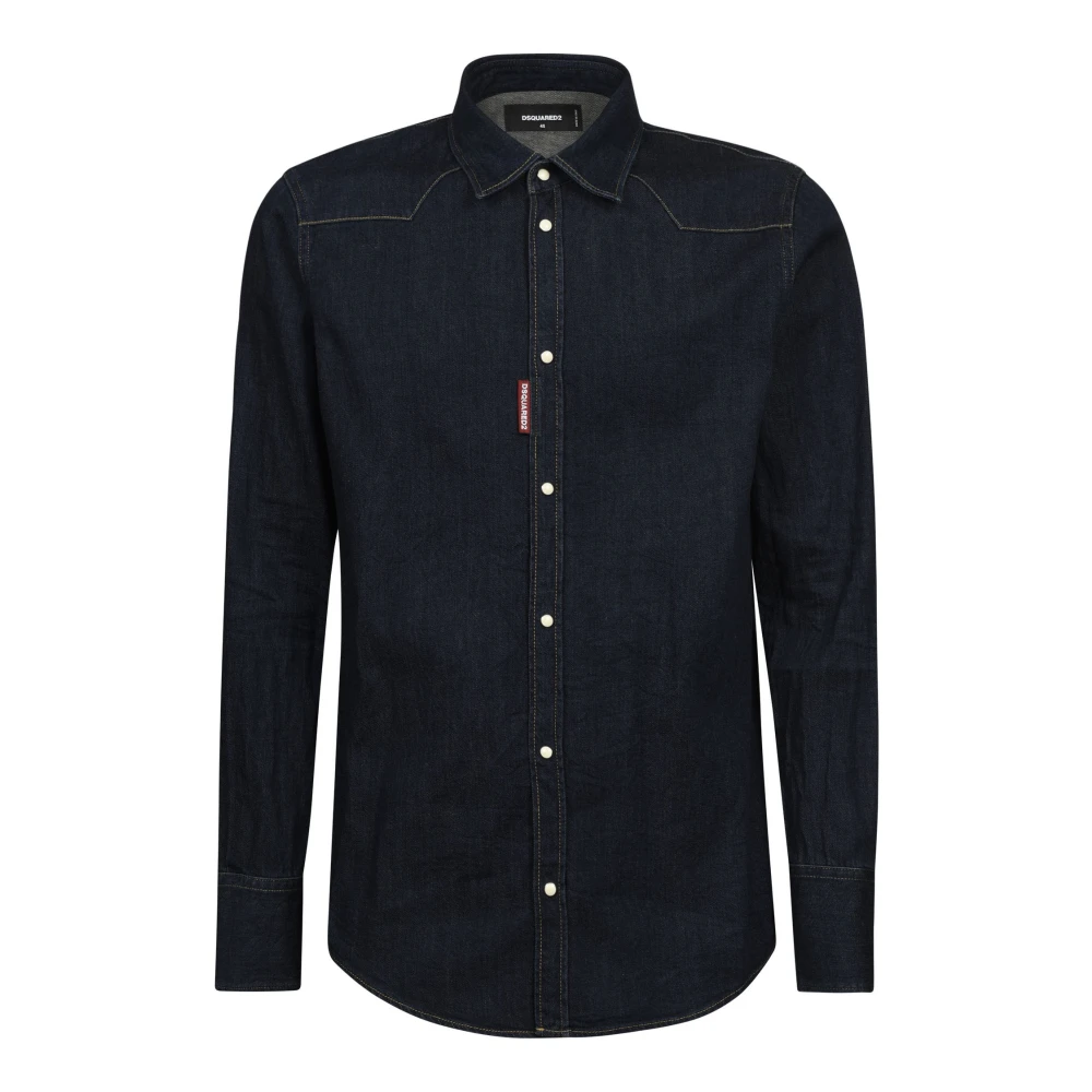 Dsquared2 Blue Denim Shirts, Male, S, Versatile Denim Shirt