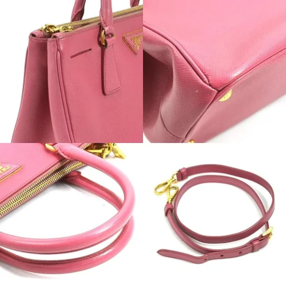 Prada Vintage Pre-owned Leather handbags Pink Dames