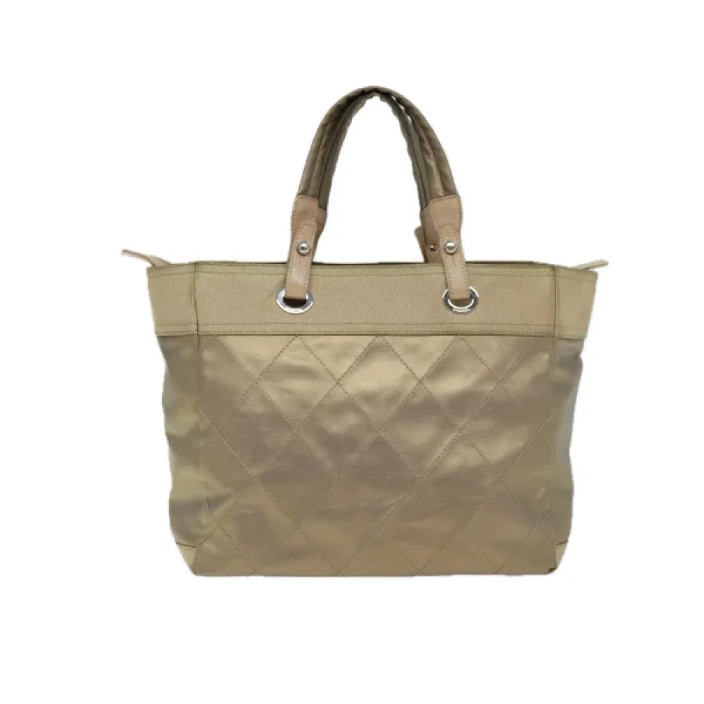 Chanel Vintage Pre-owned Leather chanel-bags Beige Dames