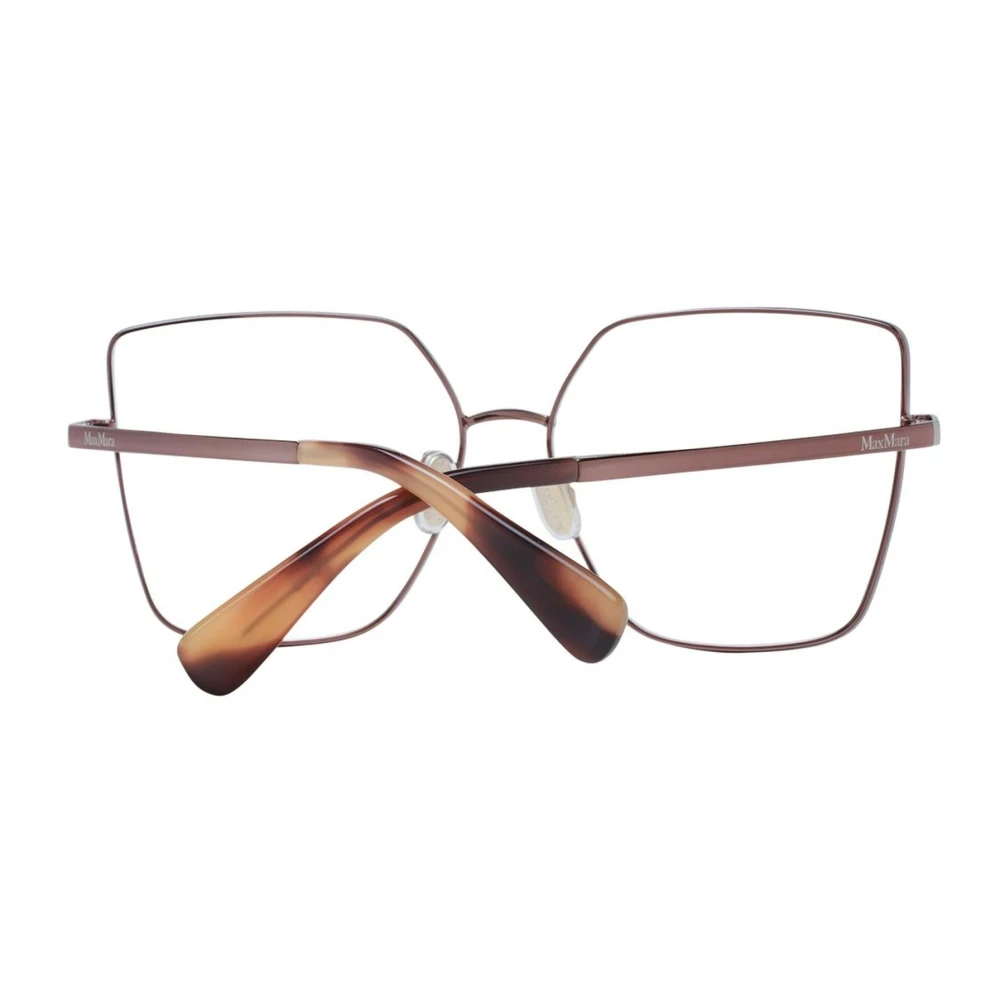 Max Mara Stijlvolle Metalen Optische Monturen met Blauw Filter Brown Dames