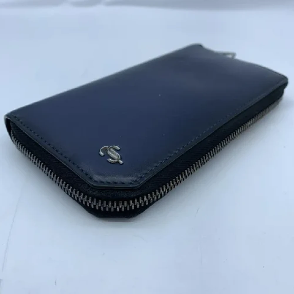 Jimmy Choo Pre-owned Leather wallets Blue Dames