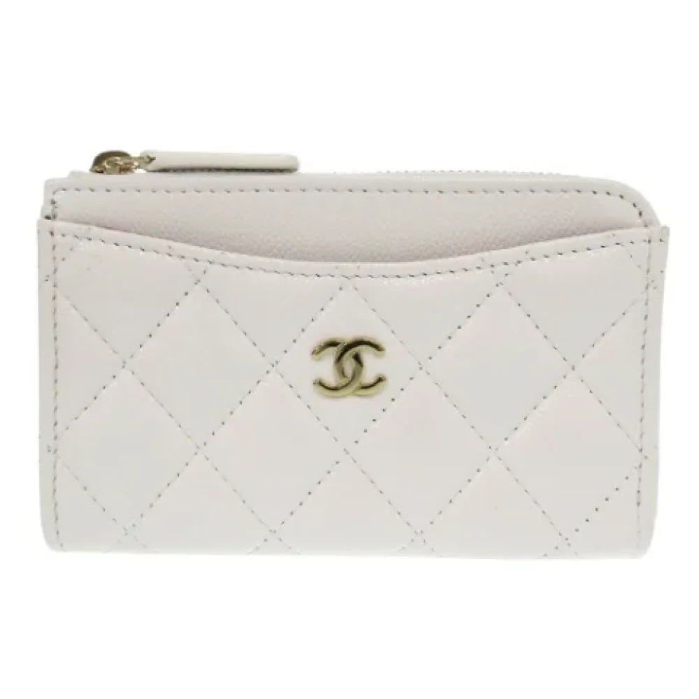 Chanel Vintage Pre-owned Leather wallets White Dames