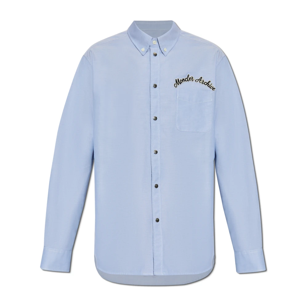 Moncler Overhemd met zak Blue Heren