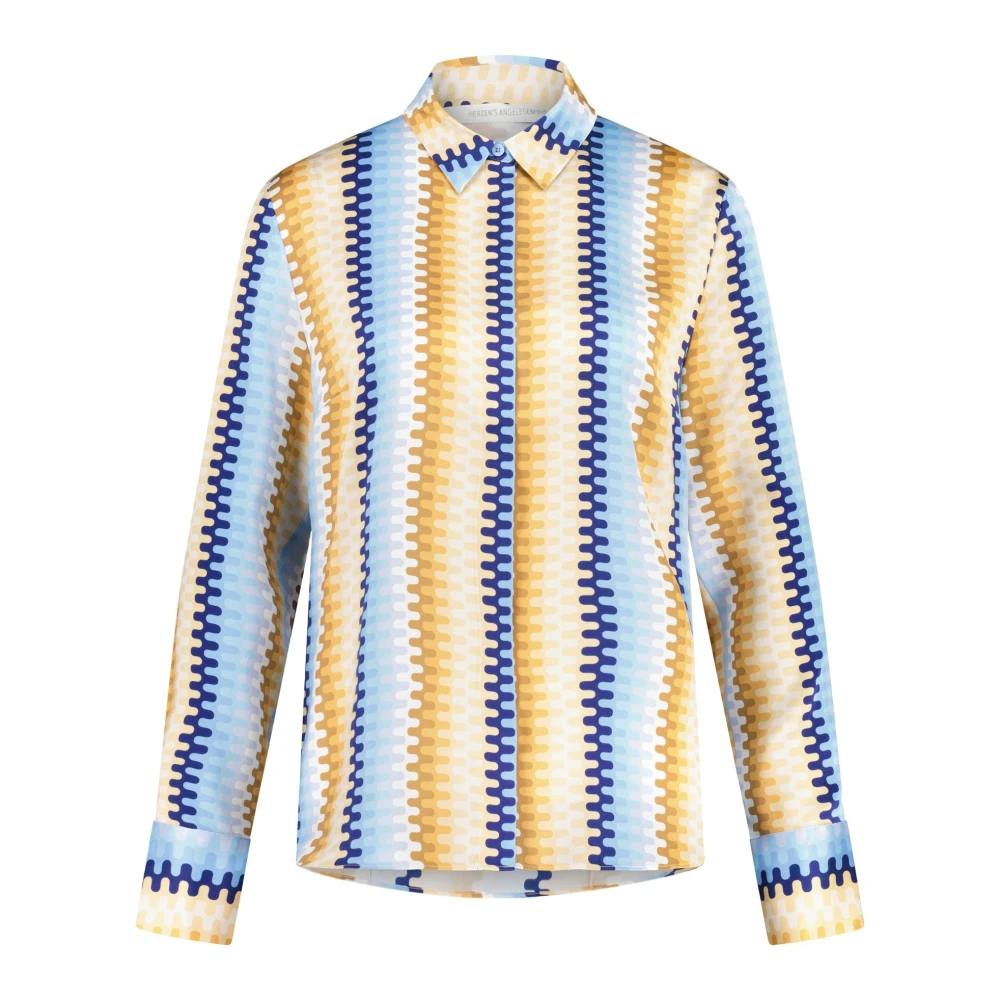 Herzen's Angelegenheit Zijden blouse met patroon Multicolor Dames