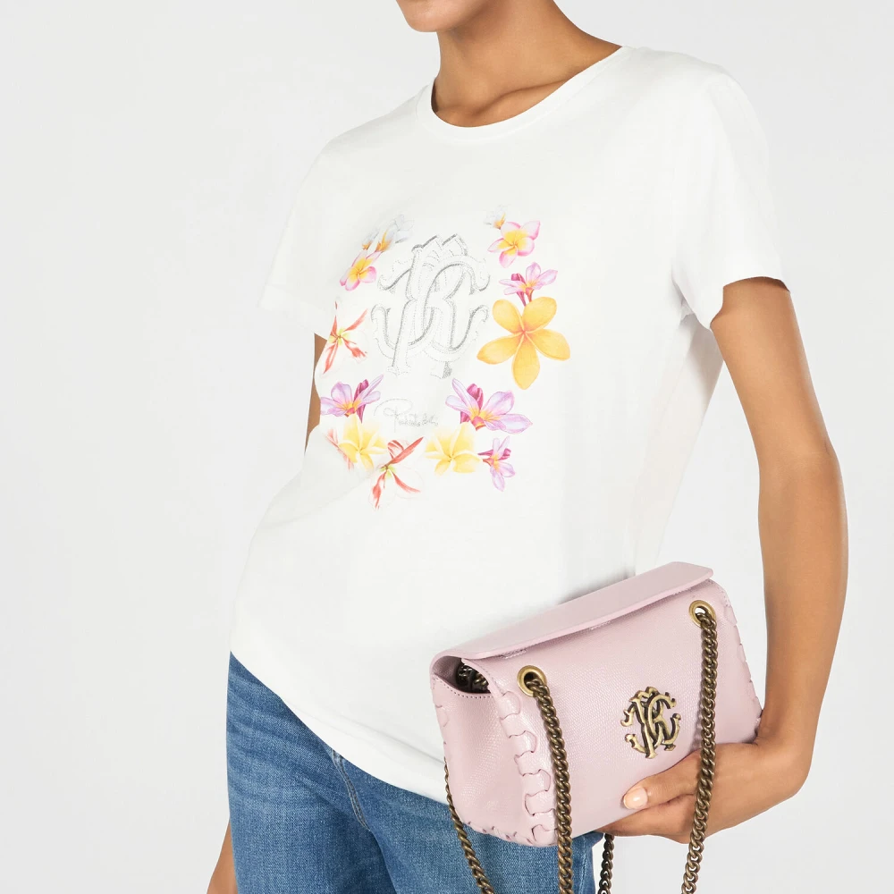 Roberto Cavalli Stijlvolle Logo Schoudertas Black Dames