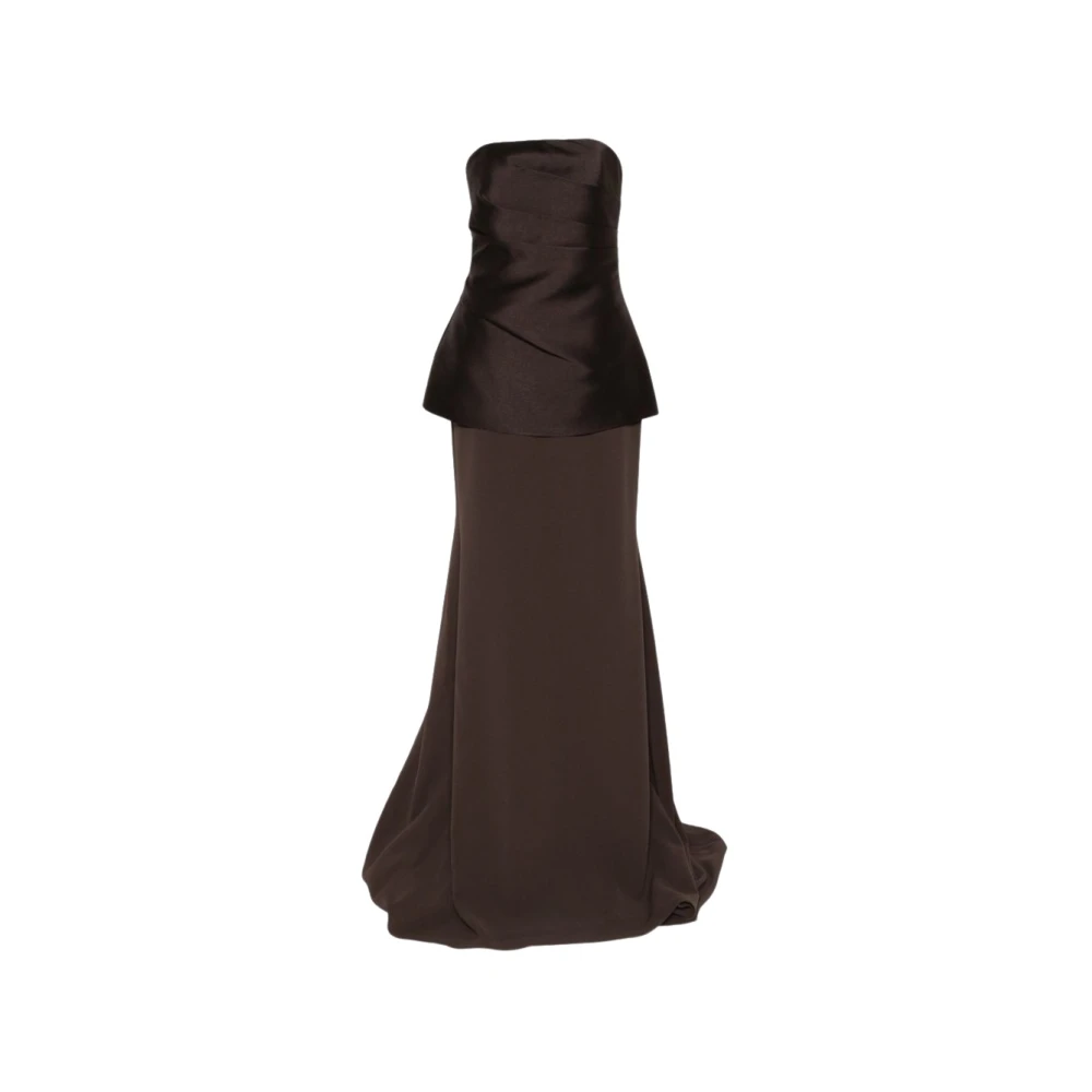 Solace London Brown Gowns, Female, S, Alia Maxi Dress