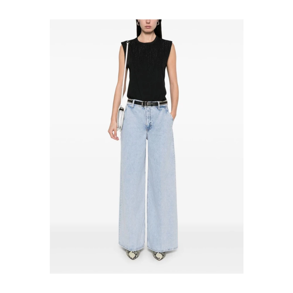 Golden Goose Beaded Embroidery Tank Top Black Dames
