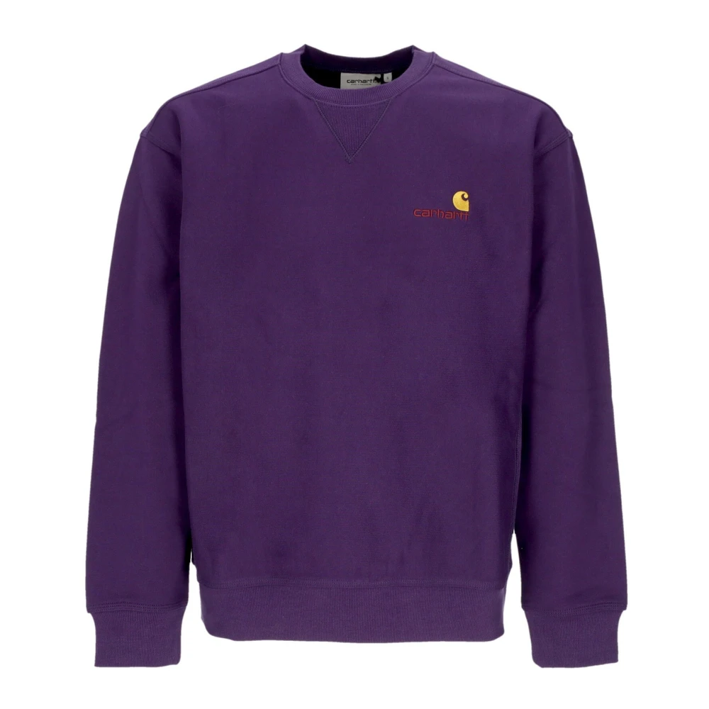 Carhartt WIP American Script Sweatshirt Purple Heren
