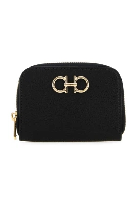 Svart Läder Myntfodral