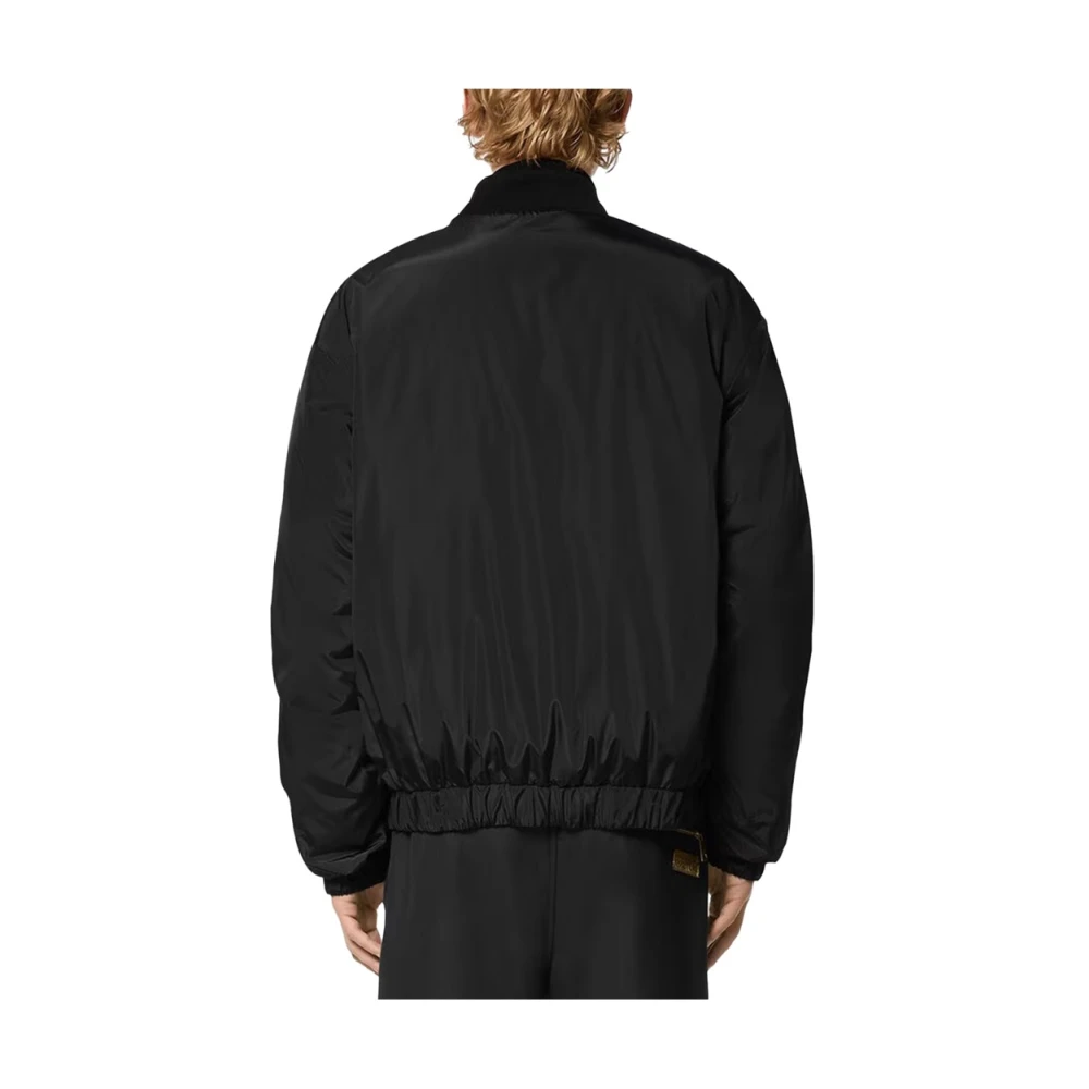 Versace Jeans Couture Zwarte Trendy Jas met Originele Details Multicolor Heren