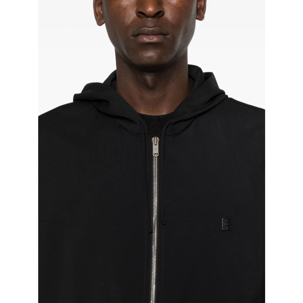 Givenchy Hooded Jacket 4G Metal Black Heren