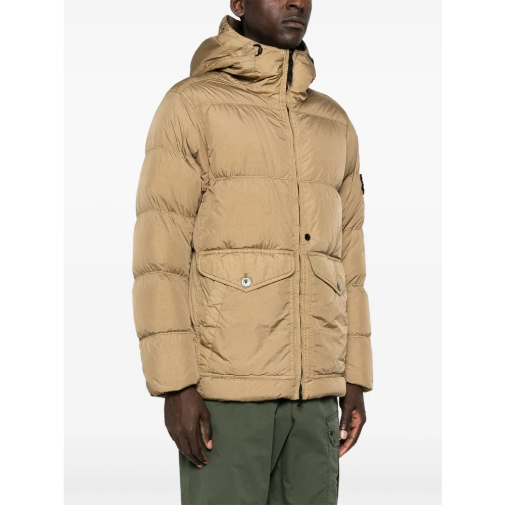 Stone Island Stijlvolle Stone Coats Collectie Brown Heren