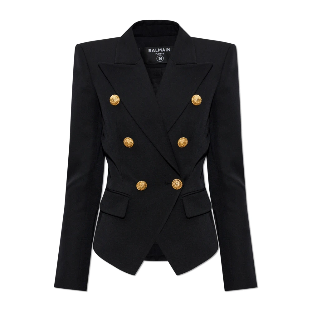 Balmain Donna Nero - Double-Breasted Blazer - Jackets - Xs