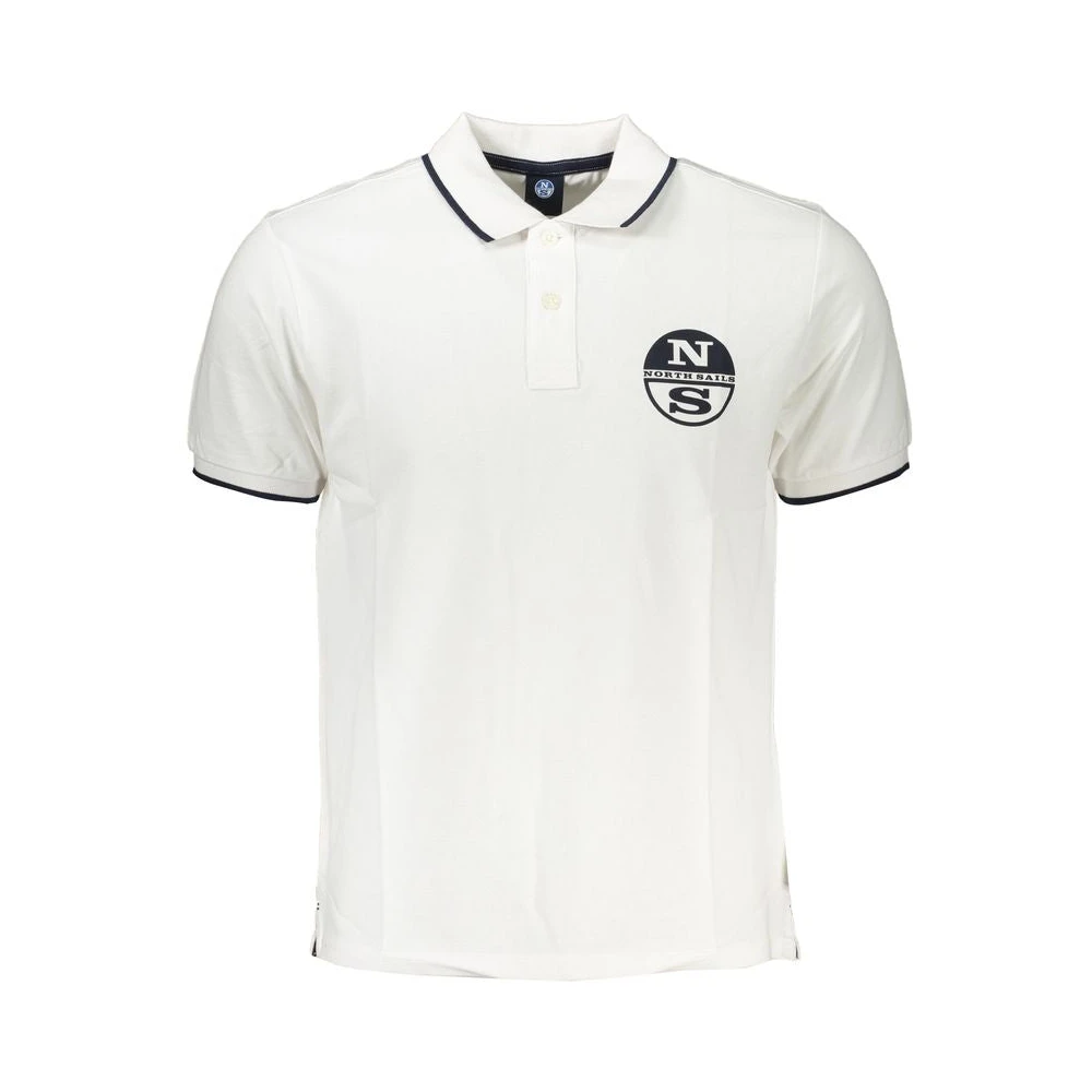 North Sails Men's White Polo Shirts,, Short Sleeve Polo Shirt With Contrast Details Extra Large