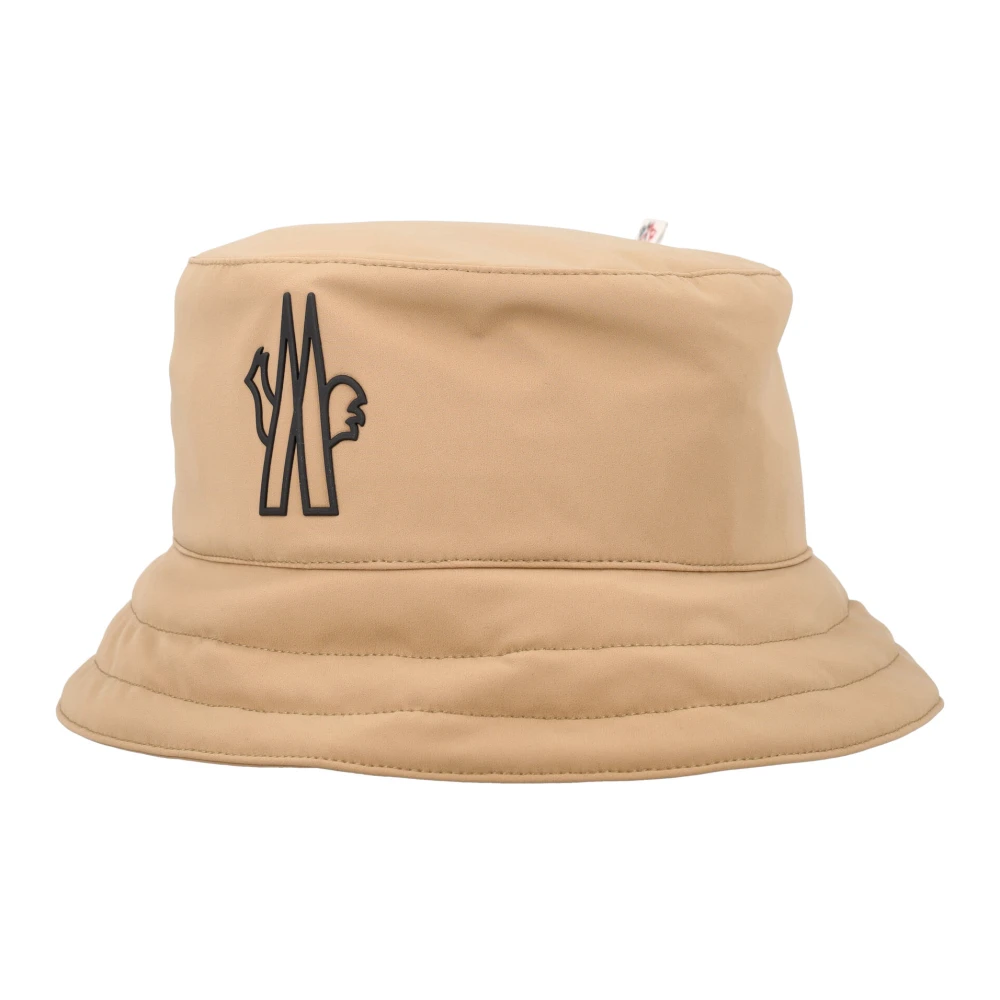 Moncler Beige Bucket Hat Aw24 Stijlvolle Zonbescherming Beige Heren
