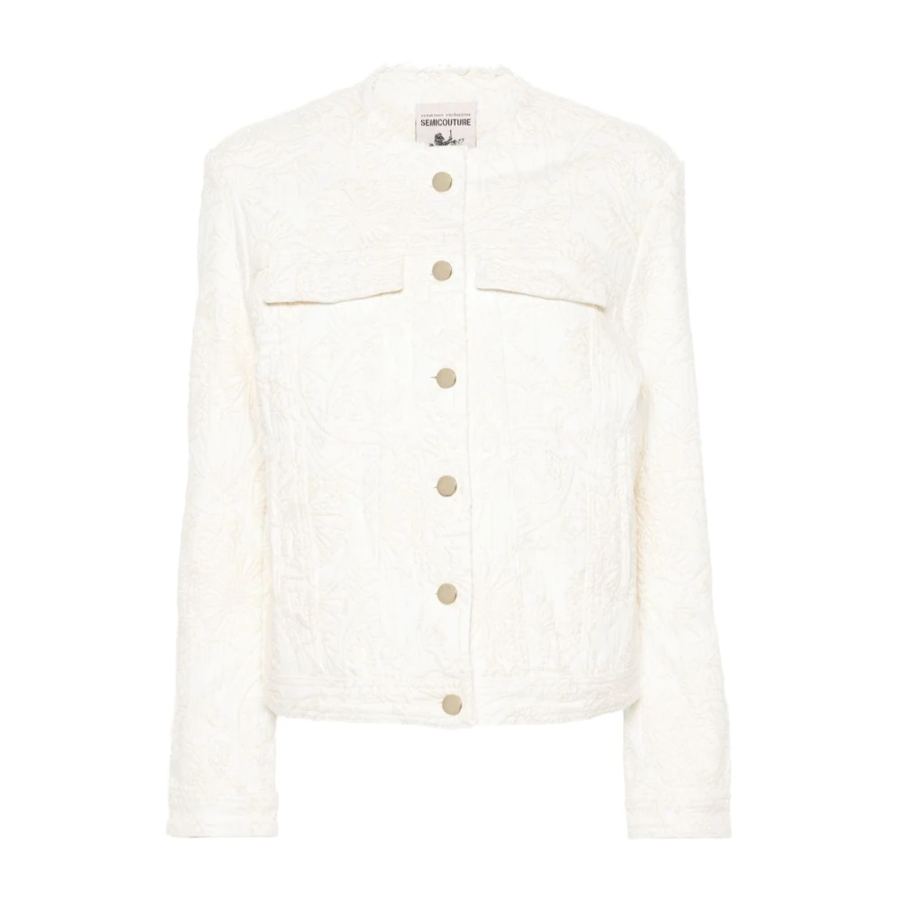Semicouture Light Jackets White Dames