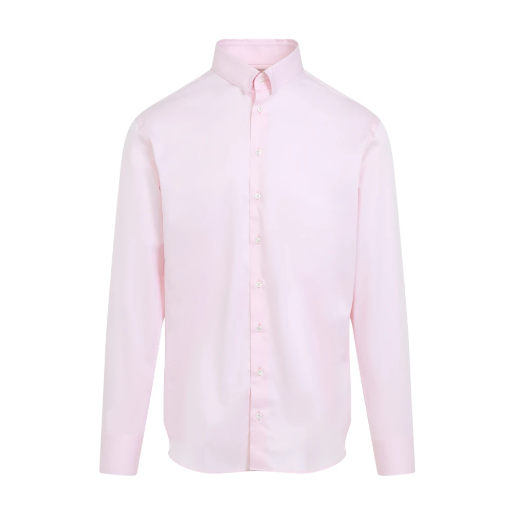 Giorgio Armani Luxe Roze Paarse Shirt Ss25 Pink Heren