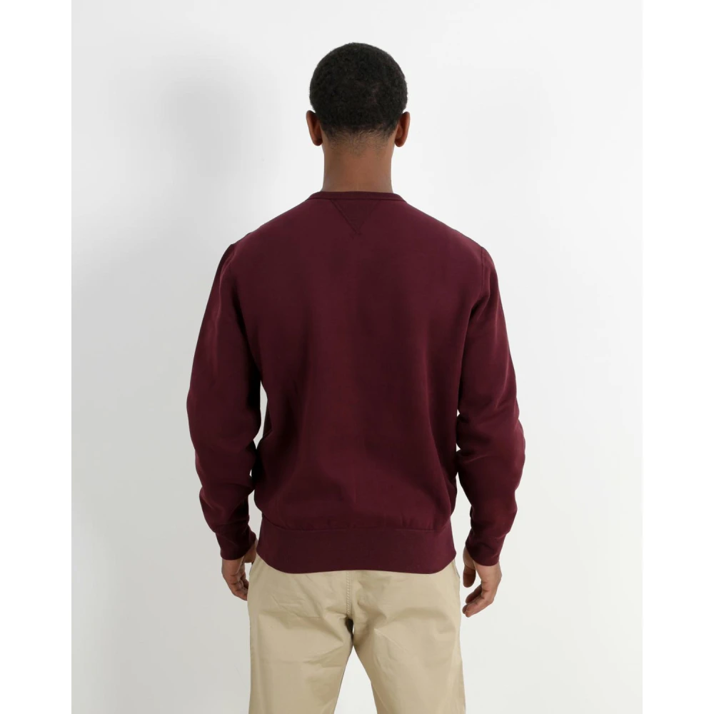 Ralph Lauren Bordeauxrode Fleece Sweatshirt met Geborduurd Logo Red Heren