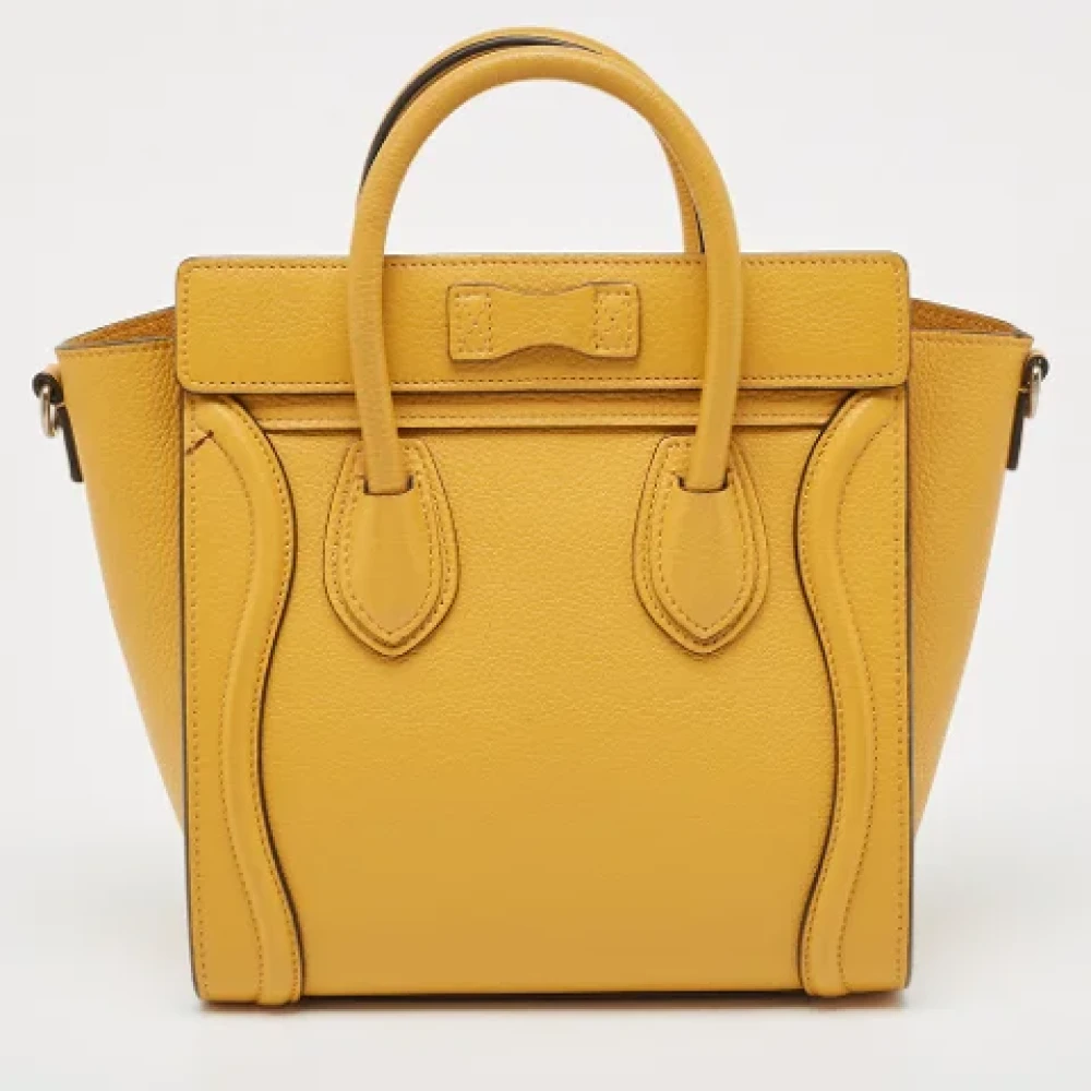 Celine Vintage Pre-owned Leather celine-bags Yellow Dames