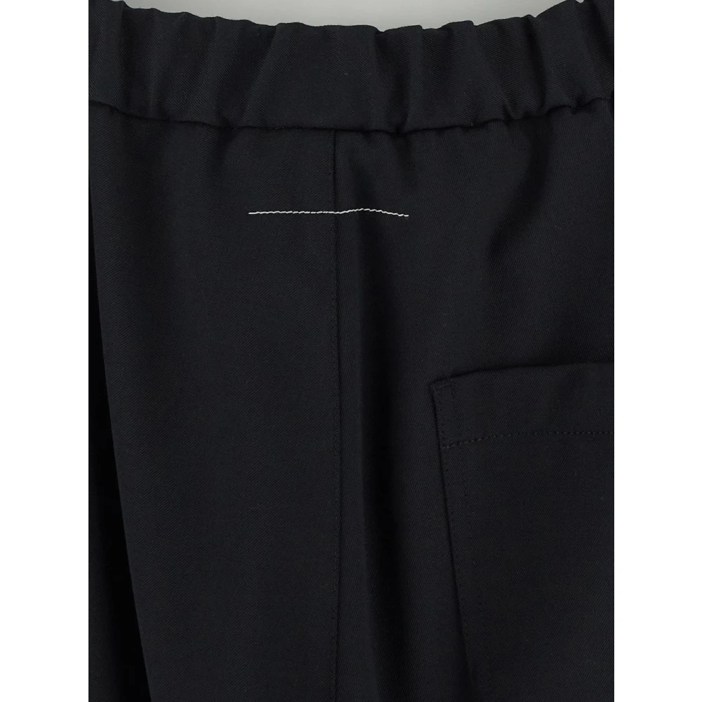 MM6 Maison Margiela Wijde broek van wolmix Black Heren